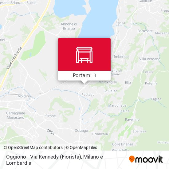 Mappa Oggiono - Via Kennedy (Fiorista)