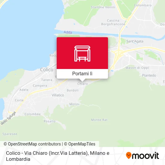 Mappa Colico - Via Chiaro (Incr.Via Latteria)