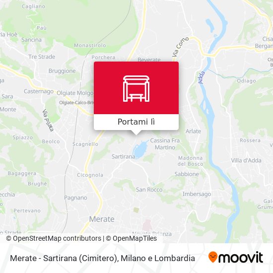 Mappa Merate - Sartirana (Cimitero)