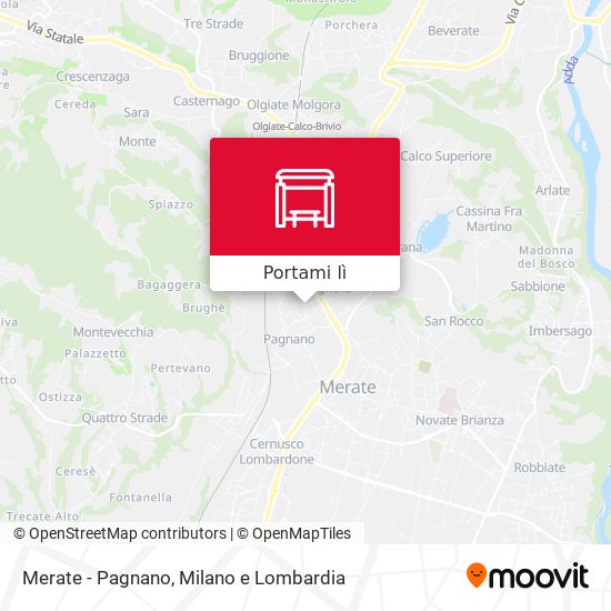Mappa Merate - Pagnano