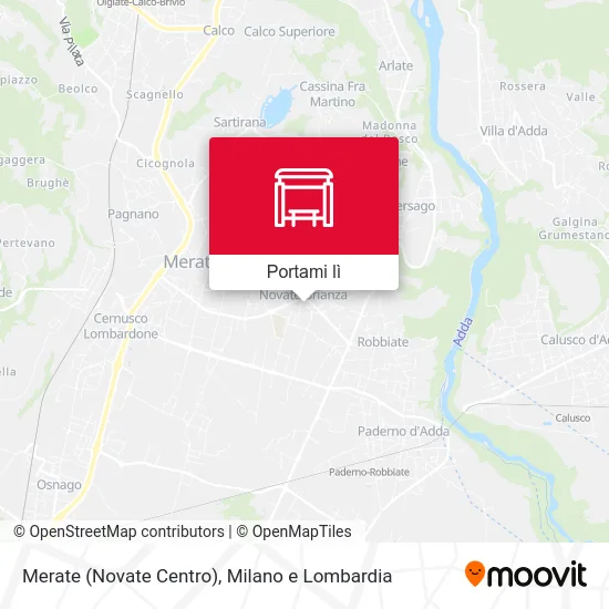 Mappa Merate (Novate Centro)