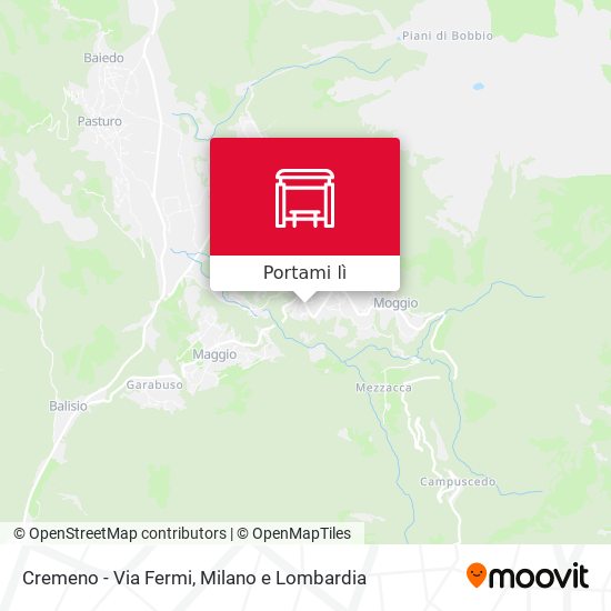 Mappa Cremeno - Via Fermi