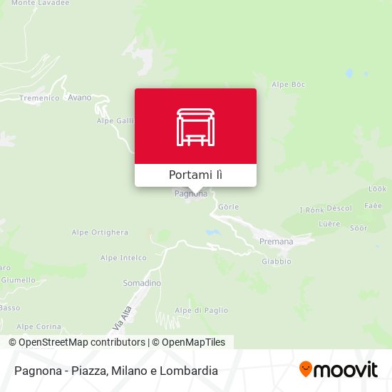 Mappa Pagnona - Piazza