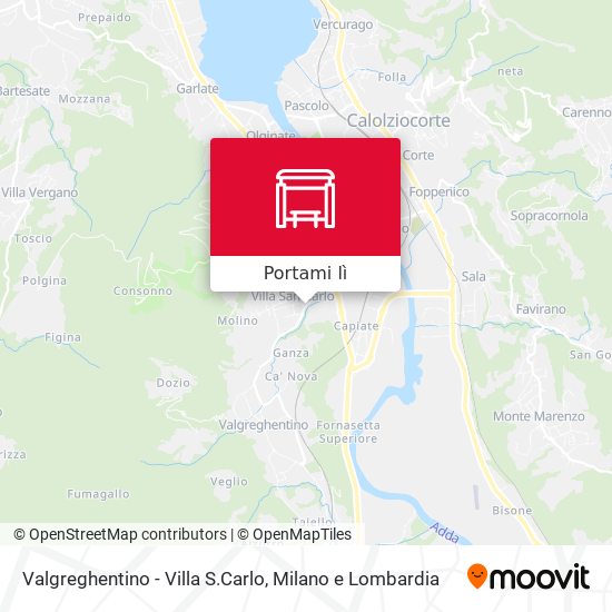 Mappa Valgreghentino - Villa S.Carlo