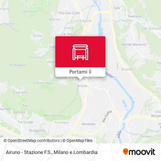 Mappa Airuno - Stazione F.S.