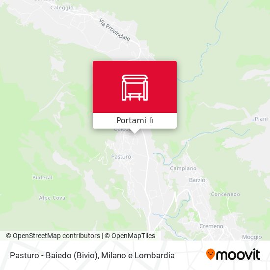 Mappa Pasturo - Baiedo (Bivio)