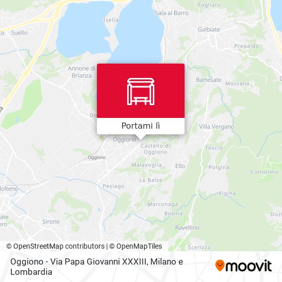 Mappa Oggiono - Via Papa Giovanni XXXIII