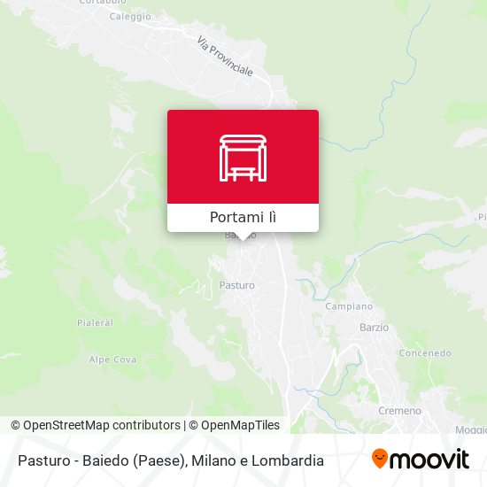 Mappa Pasturo - Baiedo (Paese)