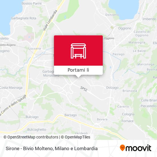 Mappa Sirone - Bivio Molteno