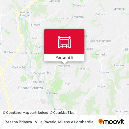 Mappa Besana Brianza - Villa Raverio