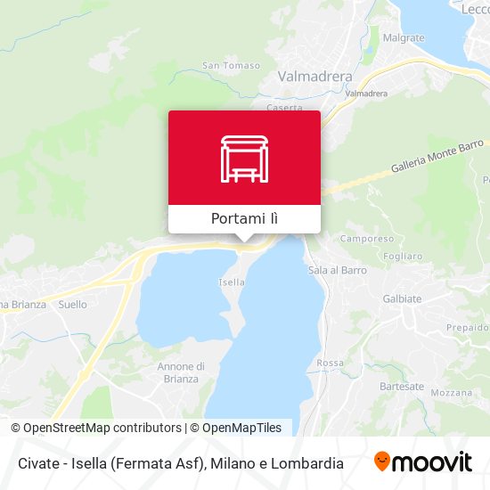 Mappa Civate - Isella (Fermata Asf)