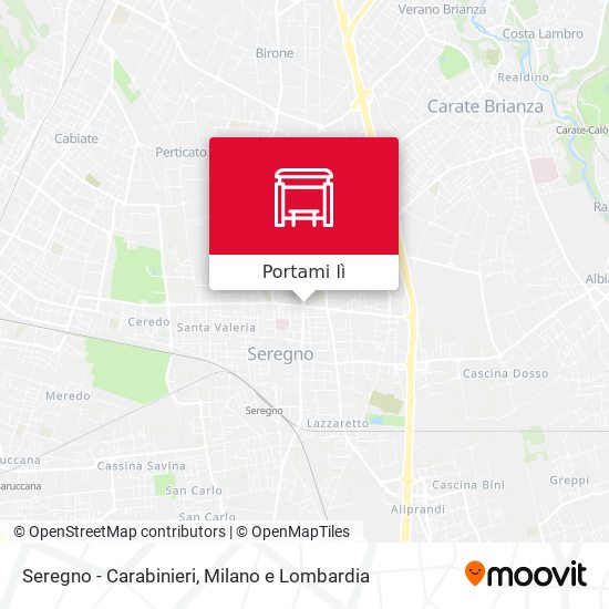 Mappa Seregno - Carabinieri