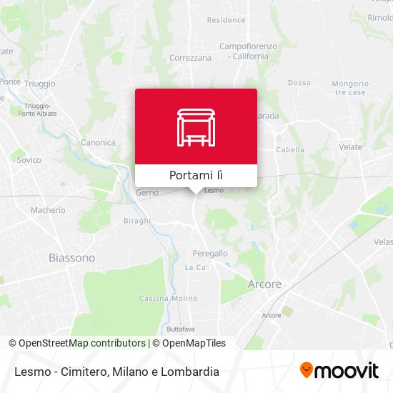 Mappa Lesmo - Cimitero