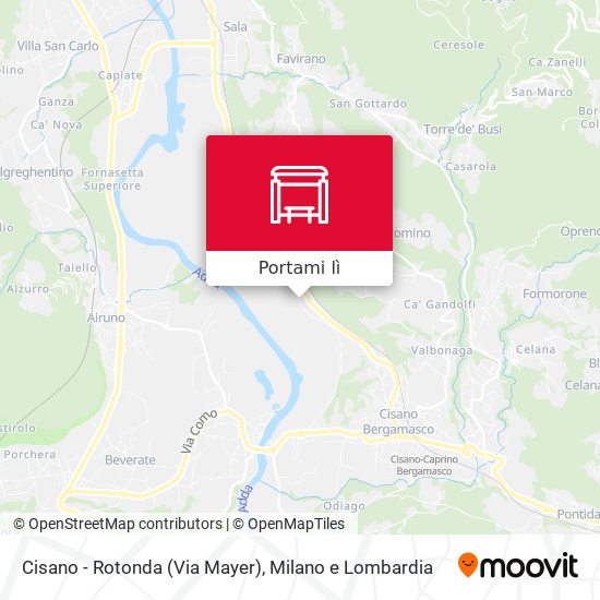 Mappa Cisano - Rotonda (Via Mayer)