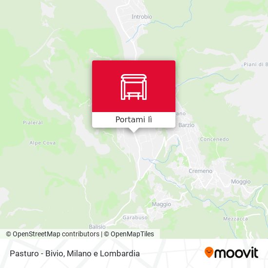 Mappa Pasturo - Bivio