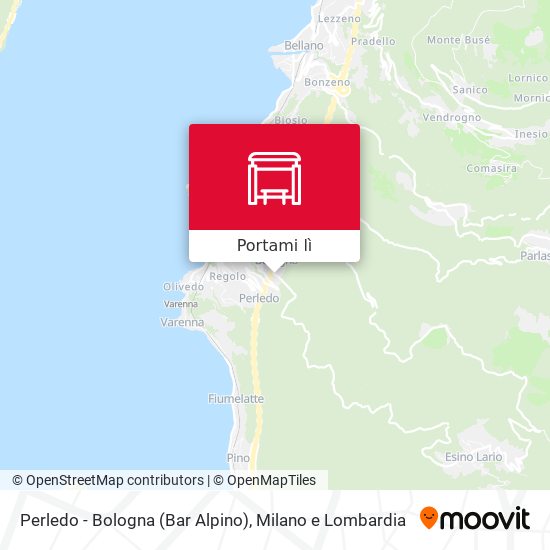 Mappa Perledo - Bologna (Bar Alpino)