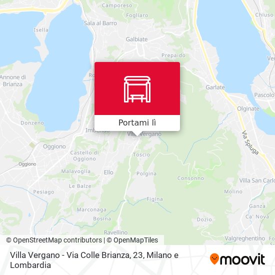 Mappa Villa Vergano - Via Colle Brianza, 23
