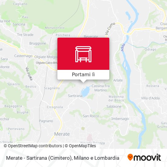 Mappa Merate - Sartirana (Cimitero)