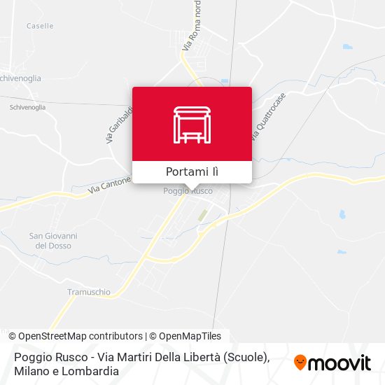 Mappa Poggio Rusco - Via Martiri Della Libertà (Scuole)