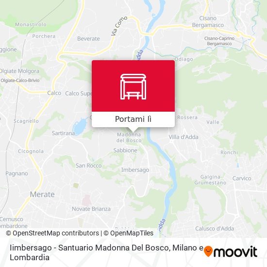 Mappa Iimbersago - Santuario Madonna Del Bosco