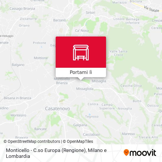 Mappa Monticello - C.so Europa (Rengione)