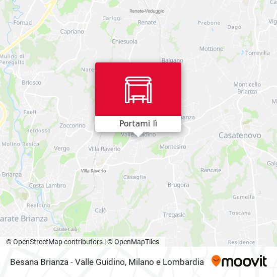 Mappa Besana Brianza - Valle Guidino