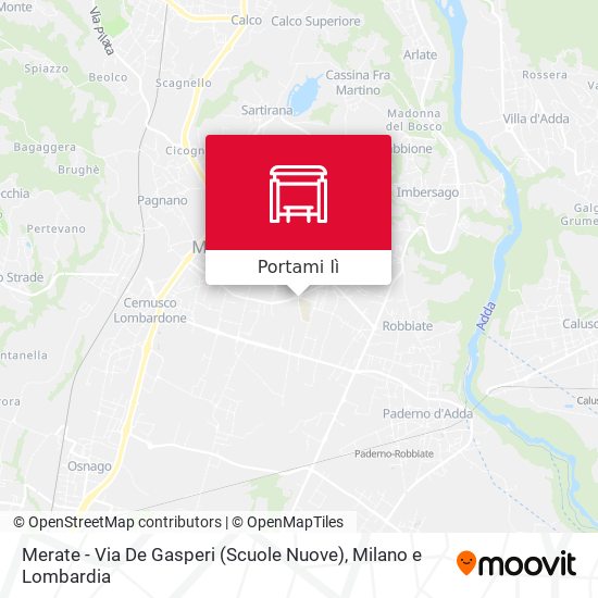 Mappa Merate - Via De Gasperi (Scuole Nuove)