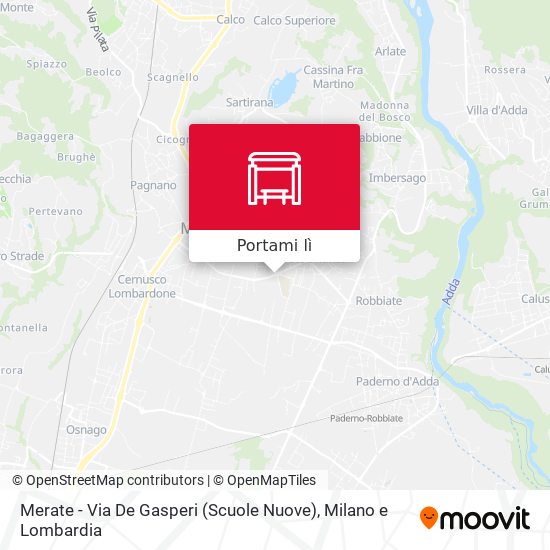 Mappa Merate - Via De Gasperi (Scuole Nuove)