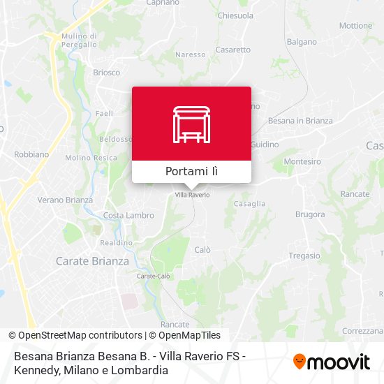Mappa Besana Brianza Besana B. - Villa Raverio FS - Kennedy
