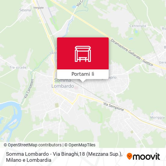 Mappa Somma Lombardo - Via Binaghi,18 (Mezzana Sup.)