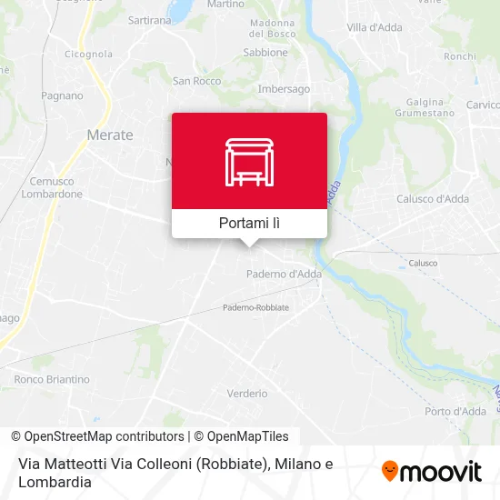 Mappa Via Matteotti Via Colleoni (Robbiate)