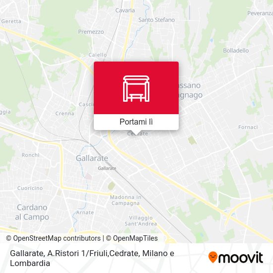 Mappa Gallarate, A.Ristori 1 / Friuli,Cedrate