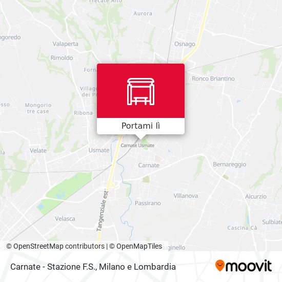 Mappa Carnate - Stazione F.S.