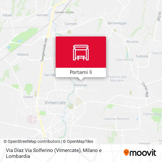 Mappa Via Diaz Via Solferino (Vimercate)