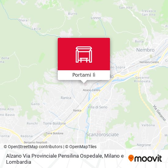 Mappa Alzano Via Provinciale Pensilina Ospedale