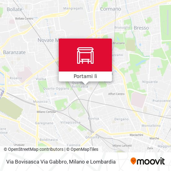 Mappa Via Bovisasca Via Gabbro
