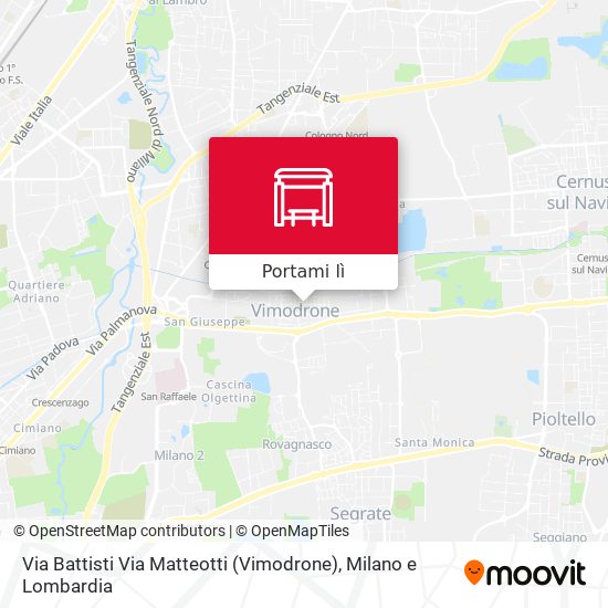 Mappa Via Battisti Via Matteotti (Vimodrone)