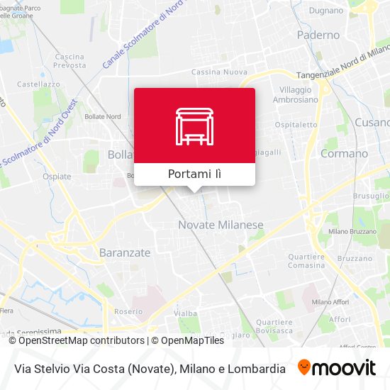 Mappa Via Stelvio Via Costa (Novate)
