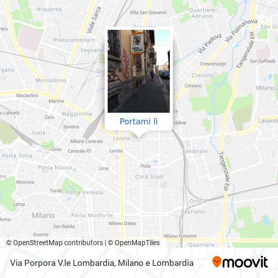 Mappa Via Porpora V.le Lombardia