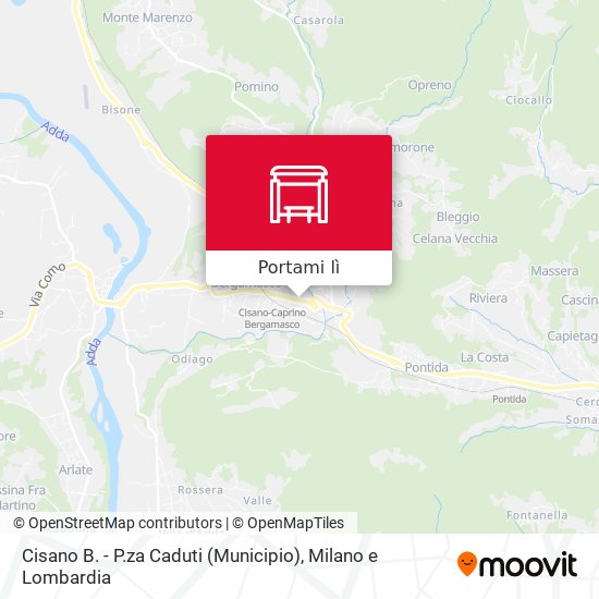 Mappa Cisano B. - P.za Caduti (Municipio)