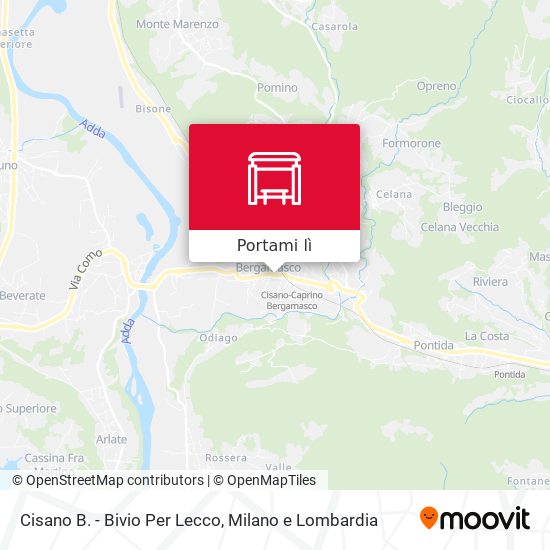 Mappa Cisano B. - Bivio Per Lecco