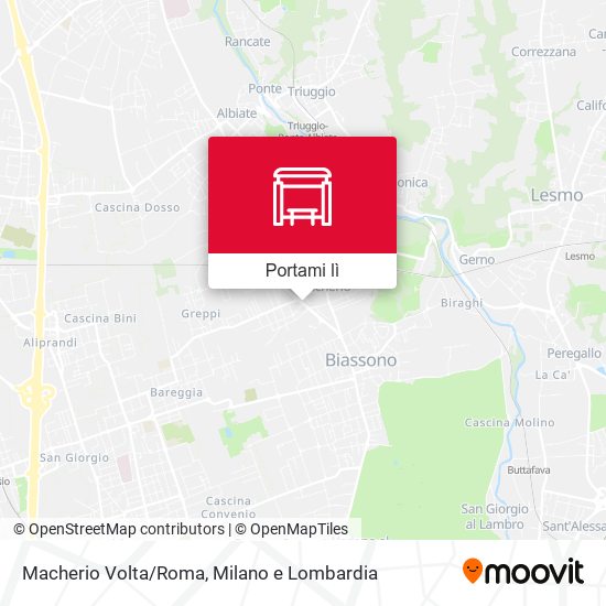 Mappa Macherio Volta/Roma