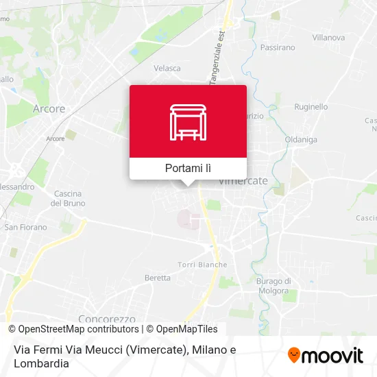 Mappa Via Fermi Via Meucci (Vimercate)