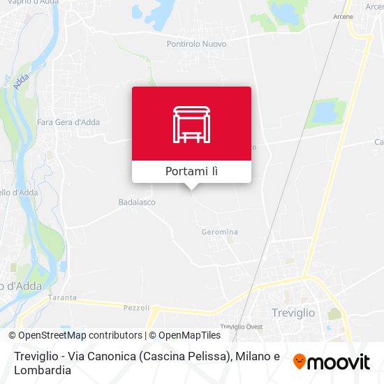 Mappa Treviglio - Via Canonica (Cascina Pelissa)