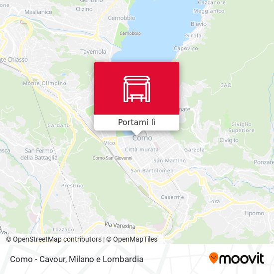 Mappa Como - Cavour