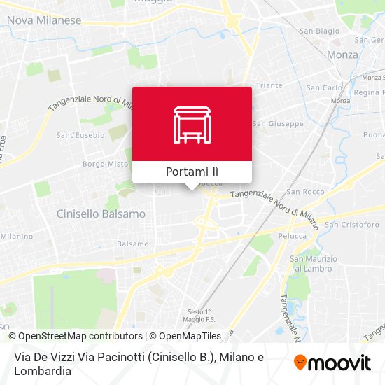 Mappa Via De Vizzi Via Pacinotti (Cinisello B.)