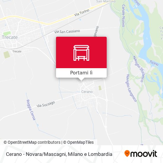 Mappa Cerano - Novara/Mascagni
