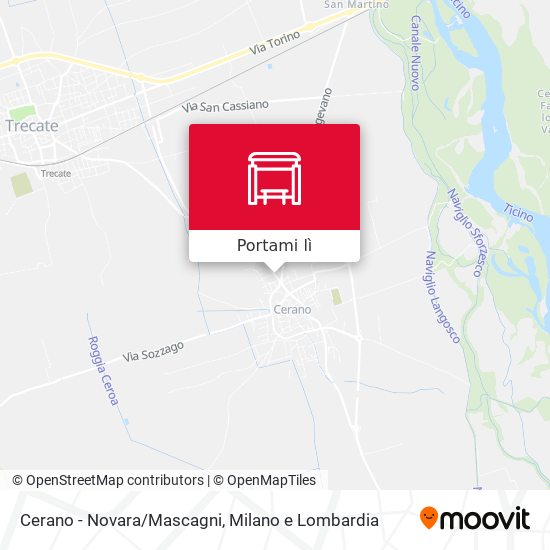 Mappa Cerano - Novara/Mascagni