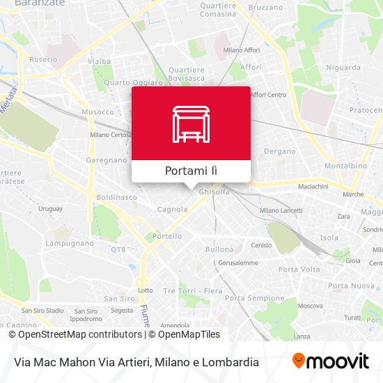 Mappa Via Mac Mahon Via Artieri