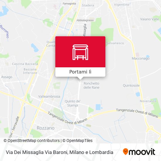 Mappa Via Dei Missaglia Via Baroni